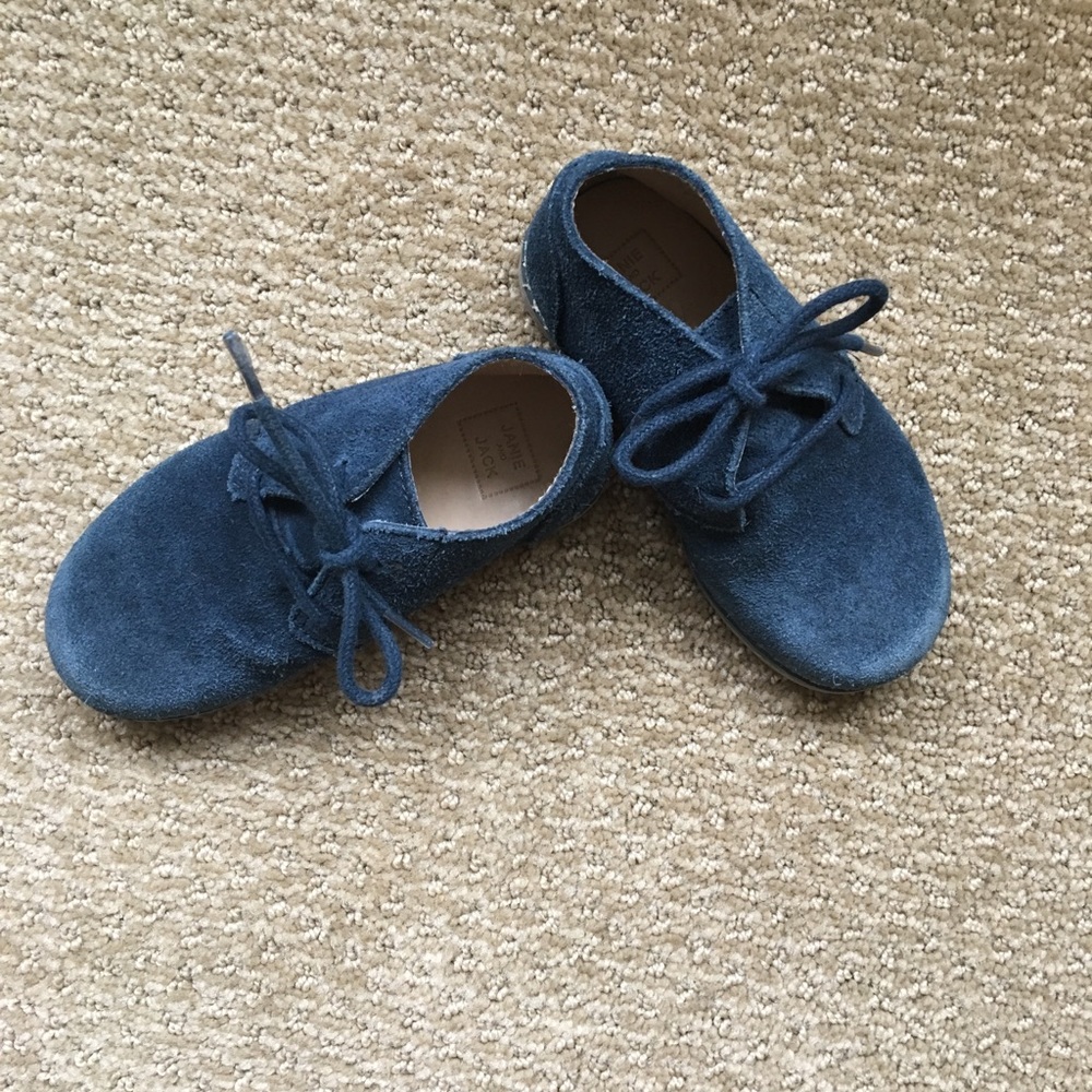 Janie & Jack Navy Suede genuine leather Chukkas